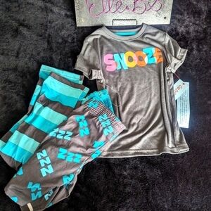 NWT Kids Cat & Jack 3 Piece Pajama Set Shorts, Pants, Tee XS